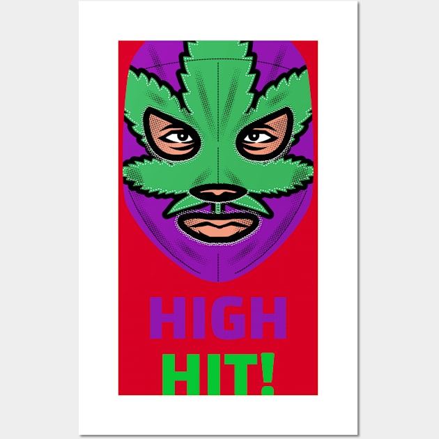 Cannabis leaf - Marijuana Mask Wall Art by inkonfiremx